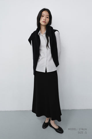 ESSENTIAL SLIM STRIPED SHIRT GREY STRIPE
