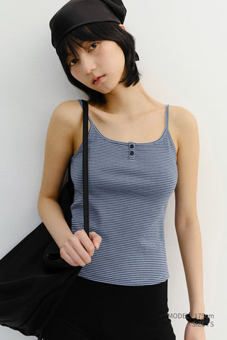 PETIT SLEEVELESS TOP BLUE STRIPE