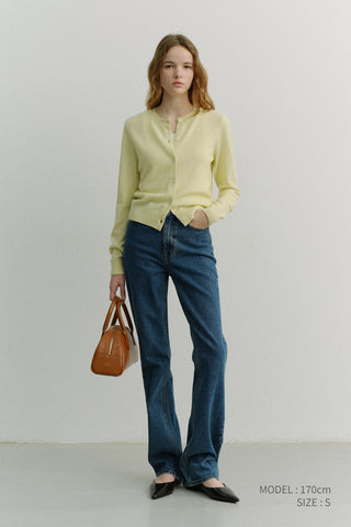 ESSENTIAL SEMI BOOT-CUT JEANS CLASSIC BLUE