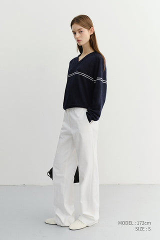 SUMMER STRAIGHT CHINO SLACKS WHITE