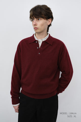 UNISEX COLLARED SWEATER BURGUNDY