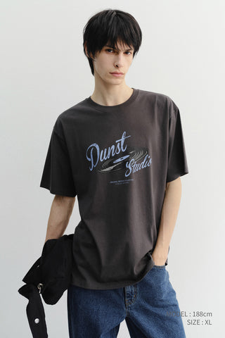 UNISEX VINYL T-SHIRT CHARCOAL GREY