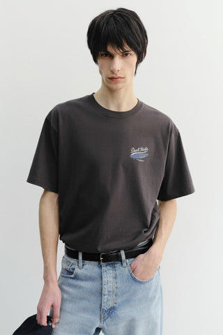 UNISEX SUMMER HOLIDAY SURF BOARD T-SHIRT CHARCOAL GREY
