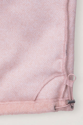 UNISEX HALF ZIP-UP FLEECE SWEATSHIRT CANDY PINK