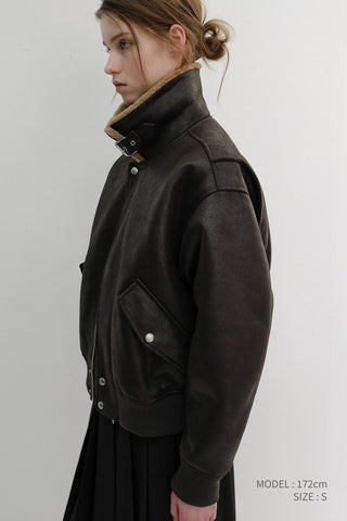 UNISEX VOLUME AVIATOR BLOUSON BLACK