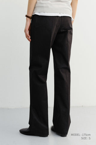SUMMER STRAIGHT CHINO SLACKS BLACK
