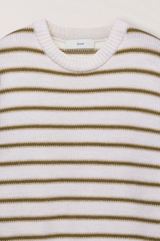 UNISEX STRIPED CHUNKY SWEATER IVORY