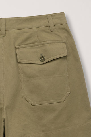 COTTON SAFARI SHORTS KHAKI BEIGE