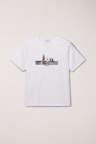 UNISEX APPLIQUE YACHT T-SHIRT OFF WHITE