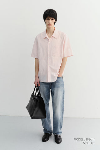 UNISEX OPEN COLLARED SHIRT SOFT PINK