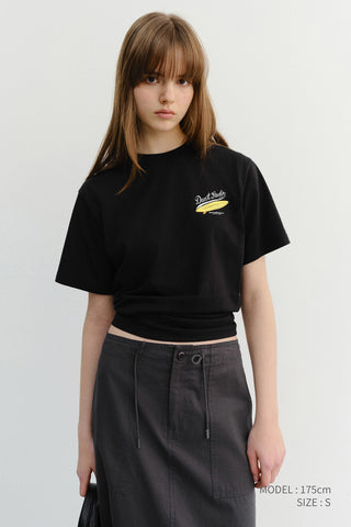 UNISEX SUMMER HOLIDAY SURF BOARD T-SHIRT BLACK