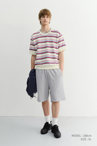 UNISEX PIGMENT RELAXED BEACH SHORTS MELANGE GREY
