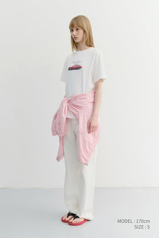 UNISEX SUMMER HOLIDAY CAR T-SHIRT OFF WHITE