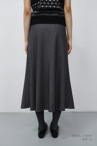 FLUID LONG SKIRT MELANGE GREY