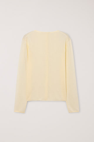 SUMMER ESSENTIAL CREWNECK CARDIGAN BUTTER