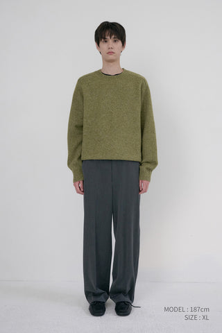 UNISEX SHAGGY DOG SWEATER OLIVE