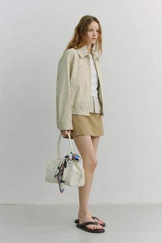 SOFT FRAME COMPACT SHOULDER BAG IVORY