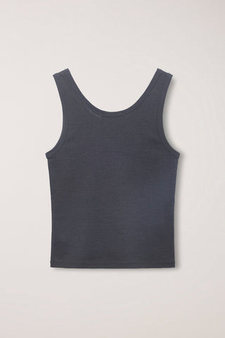 ESSENTIAL SLEEVELESS TOP CHARCOAL GREY
