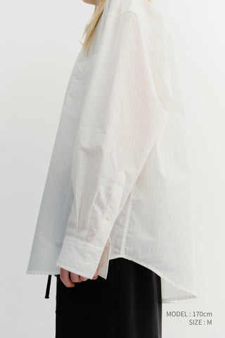 UNISEX SUMMER BREEZE STRIPED OVERSHIRT WHITE