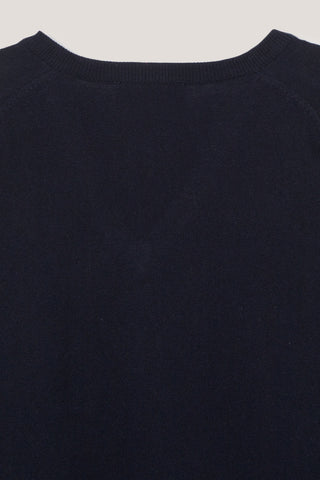 UNISEX SOFT V-NECK SWEATER FRENCH NAVY