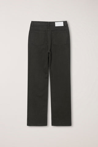 BRUSHED STRAIGHT JEANS KHAKI BROWN