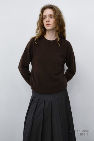 PLEATS LONG SKIRT CHARCOAL GREY