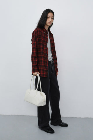 SOFT FRAME COMPACT SHOULDER BAG IVORY