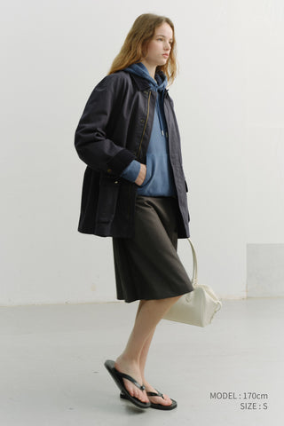 UNISEX COTTON CHORE JACKET INDIGO NAVY