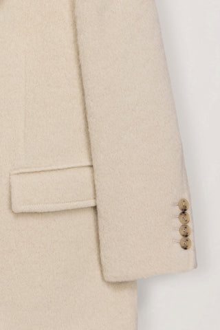 UNISEX ALPACA BLAZER COAT BUTTER BEIGE