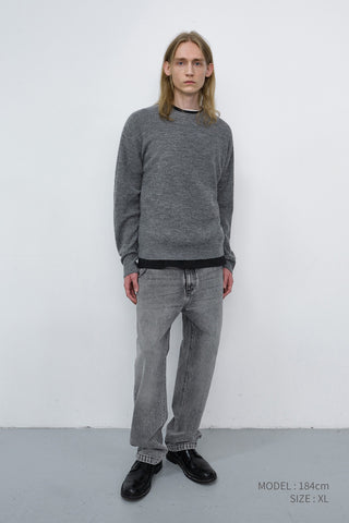 UNISEX HAIRLY SWEATER MELANGE GREY