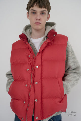 UNISEX GOOSE DOWN VEST RED
