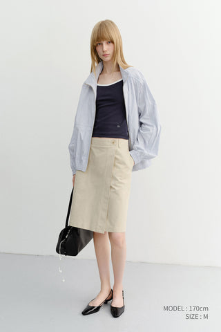 UNISEX SUMMER HARRINGTON JACKET SOFT BLUE STRIPE