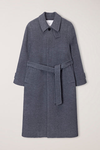 [Pre-order: Oct 27] UNISEX BELTED CASHMERE MAC COAT MELANGE GREY