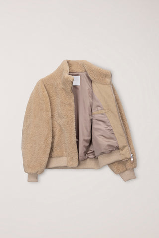 UNISEX BOA FLEECE BLOUSON CAMEL BEIGE