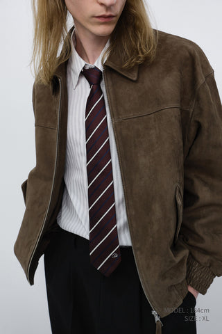 UNISEX REFINED SUEDE BLOUSON TAUPE SUEDE