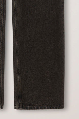 RELAXED WIDE JEANS DYED BROWN