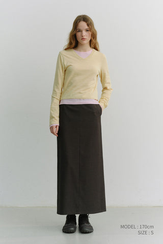 ESSENTIAL PETIT V-NECK T-SHIRT BUTTER