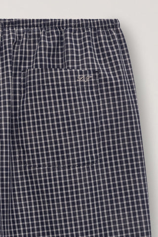 PAJAMA STRING PANTS BLACK CHECK