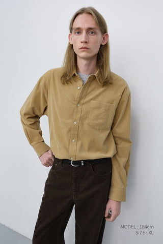 UNISEX CORDUROY SHIRT BEIGE