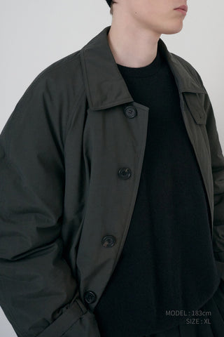 UNISEX PADDED BALMACAAN COAT CHARCOAL GREY