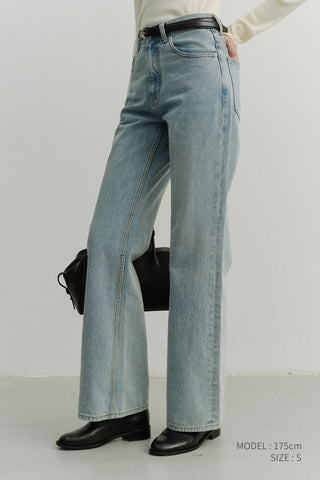 RELAXED FLARED JEANS LIGHT BLUE