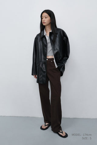 ESSENTIAL STRAIGHT COLORED JEANS BROWN