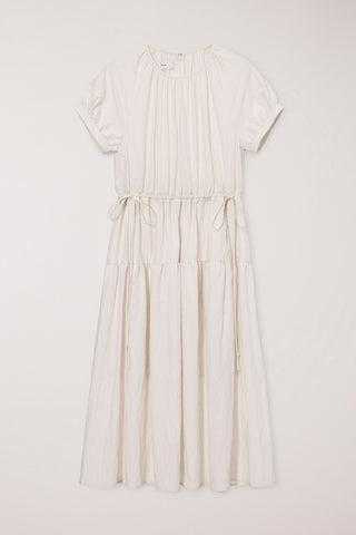 HALF SLEEVE DRESS LIGHT BEIGE