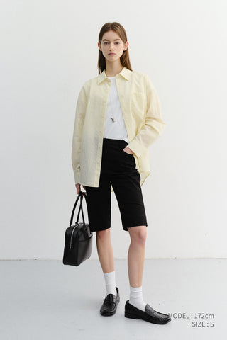 UNISEX SUMMER BREEZE STRIPED OVERSHIRT BUTTER