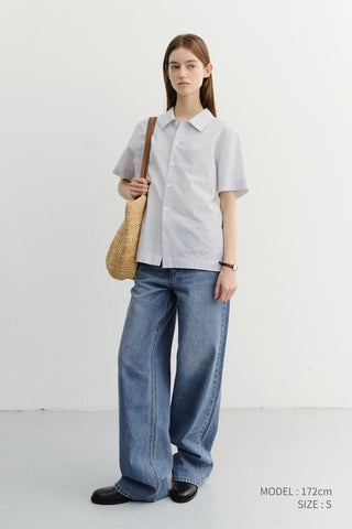 SUMMER RELAXED WIDE JEANS CLASSIC BLUE