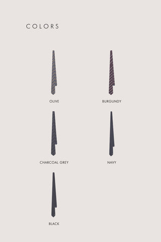 STRIPED TIE BLACK