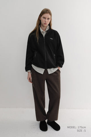 UNISEX JERSEY WIDE PANTS DARK BROWN