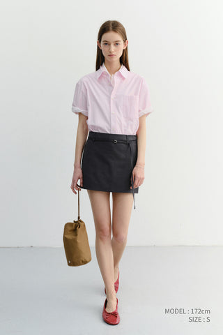 UNISEX OVERSIZED HALF SLEEVE SHIRT SOFT PINK