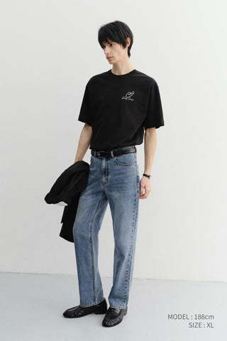 UNISEX HEART D LOGO T-SHIRT BLACK