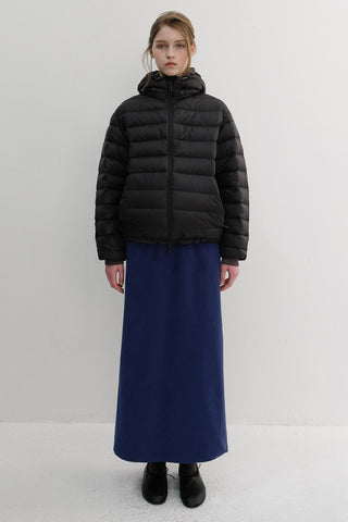 FLEECE MAXI SKIRT BLUE NAVY